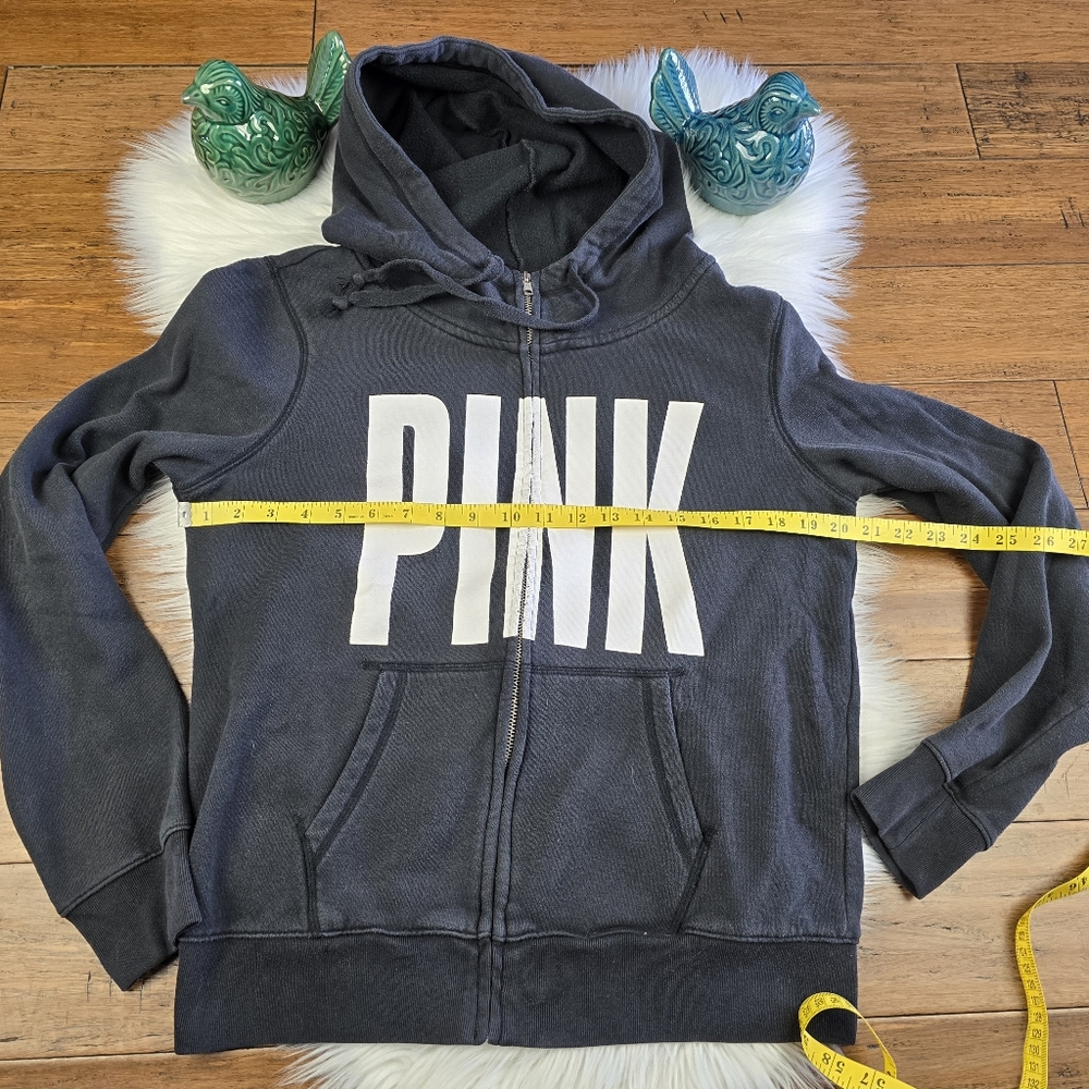 Pink Victoria's Secret Zip Hoodie Large - Picture 10 of 13